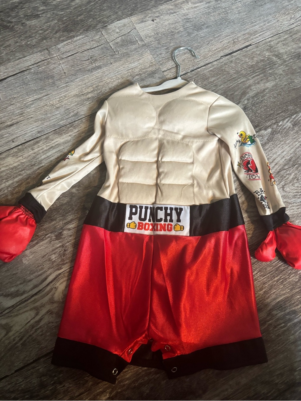 Red Boxer Kids Costume